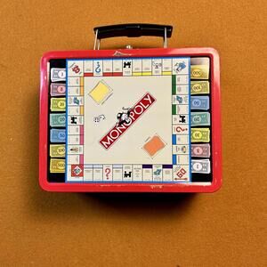 Vintage 1998 Monopoly Metal Tin Lunch Box